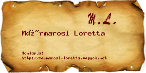 Mármarosi Loretta névjegykártya